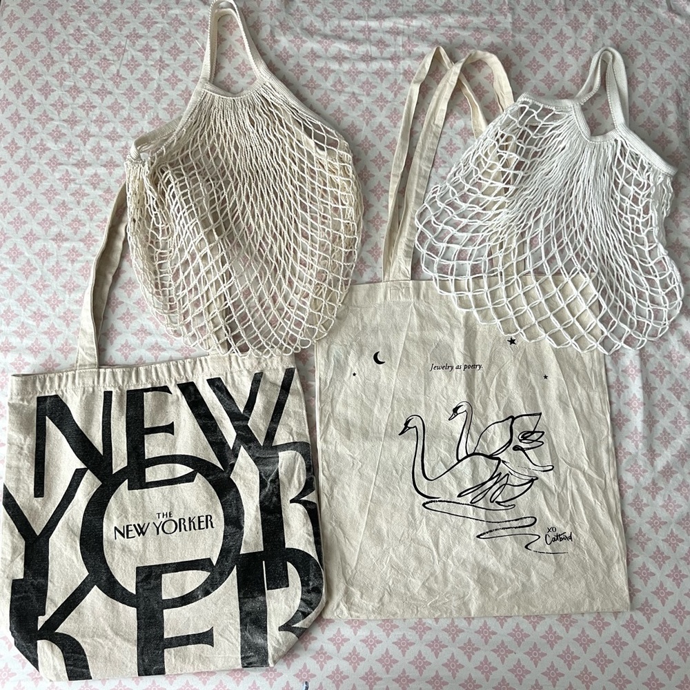 Bundle of 4 Reusable Tote Bags